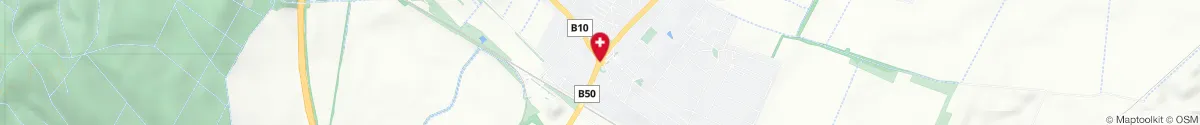 Map representation of the location for Pannonia Apotheke in 7111 Parndorf